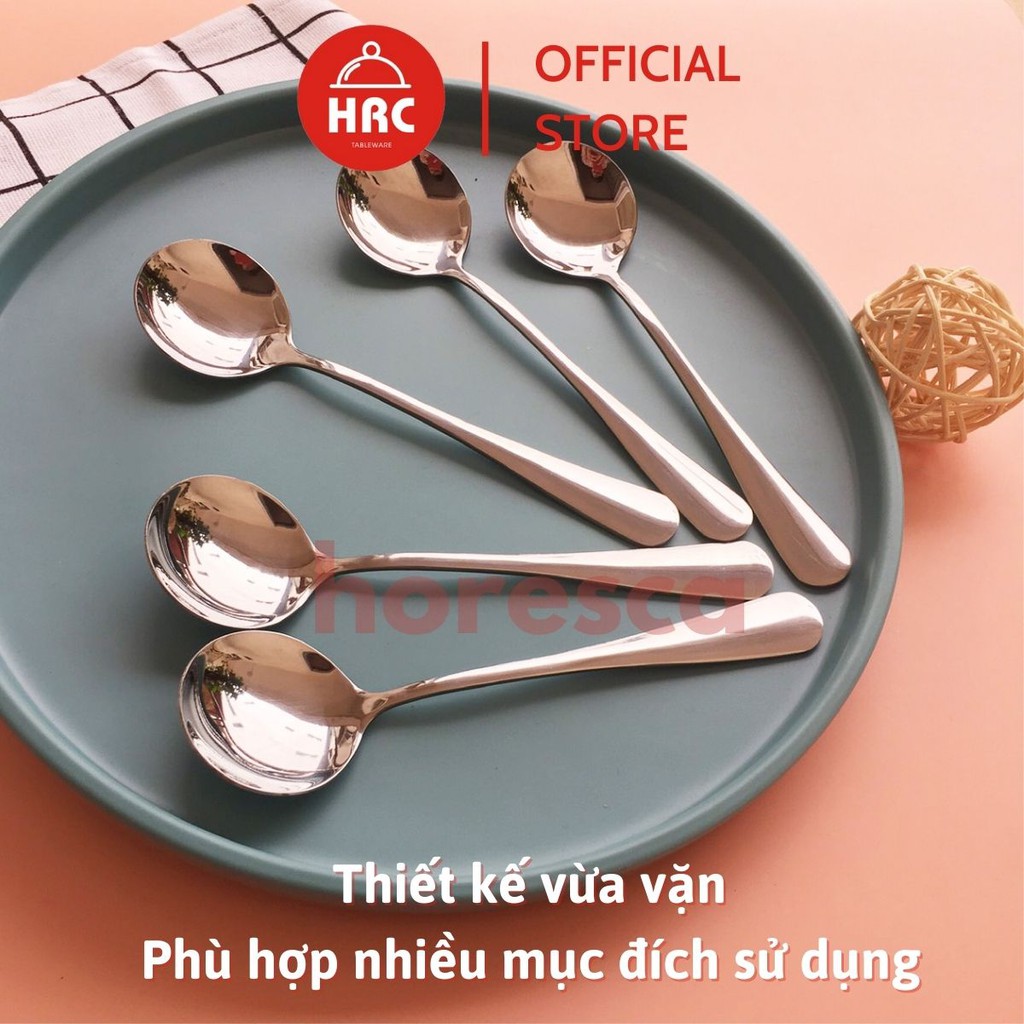 Thìa inox ăn cháo, soup đầu tròn (HÀNG ĐẸP) Muỗng ăn inox kiểu dáng Hàn Quốc cao cấp