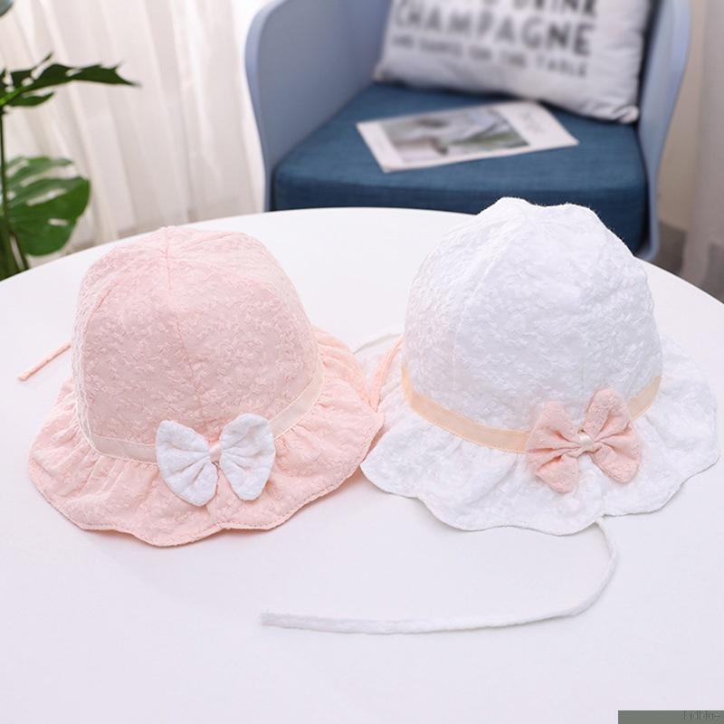 Mũ tai bèo đính nơ dễ thương cho bé gái