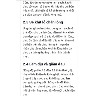 (sale) 30g Kaolin đất sét Pháp