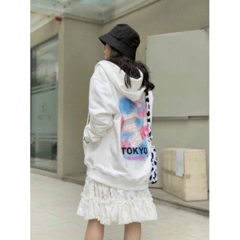 Áo Hoodie Nữ Tokyo Bigsize Nỉ Ulzzang form rộng trơn Uni Mùa Đông