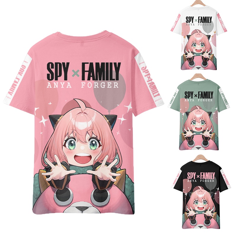 Áo Thun Tay Ngắn In Hình Phim Hoạt Hình Spy X Family 3D Dễ Thương Cho Nam Và Nữ