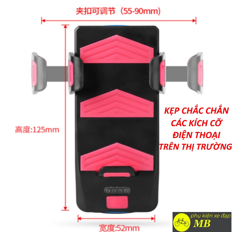 Đèn còi xe đạp siêu sáng sạc usb tính năng 4 trong 1  chống nước tuyệt đối