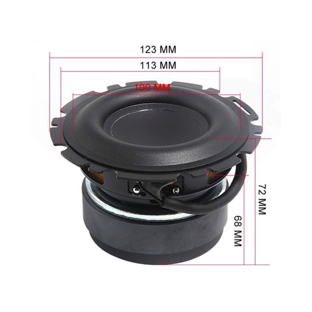 Củ Loa rời Sub mid tháo máy Home Pod 4.5 inch 4 ohm 50 w DIY loa Siêu trầm homepod, siêu trầm mid bass từ PTD Sound