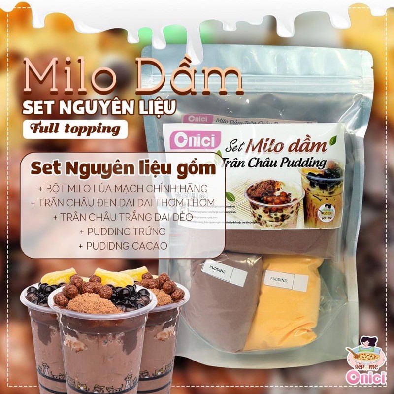 SET NGUYÊN LIỆU MILO DẦM