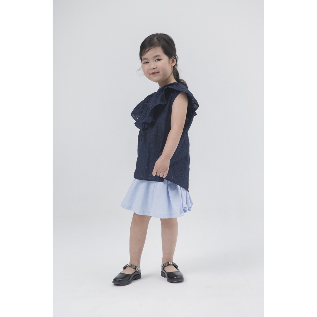 Chân váy họa tiết bo chun 2 lớp Bé Gái IVY moda MS 31G0748