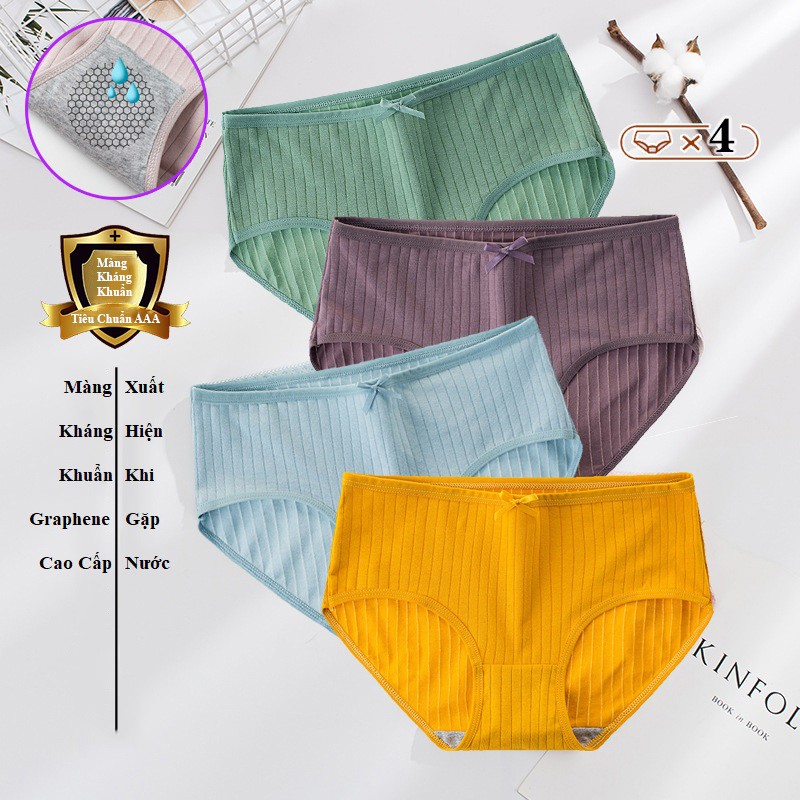 Quần Lót Cotton Bông Gân Nơ Xuất Nhật QL66