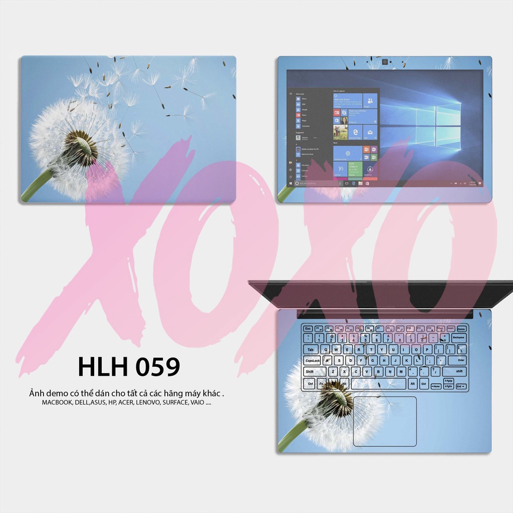 Miếng Dán Laptop Mẫu Bồ Công Anh - Decal Dán có cho Dell, Hp, Asus, Lenovo, Acer, MSI, Surface,Vaio, Macbook