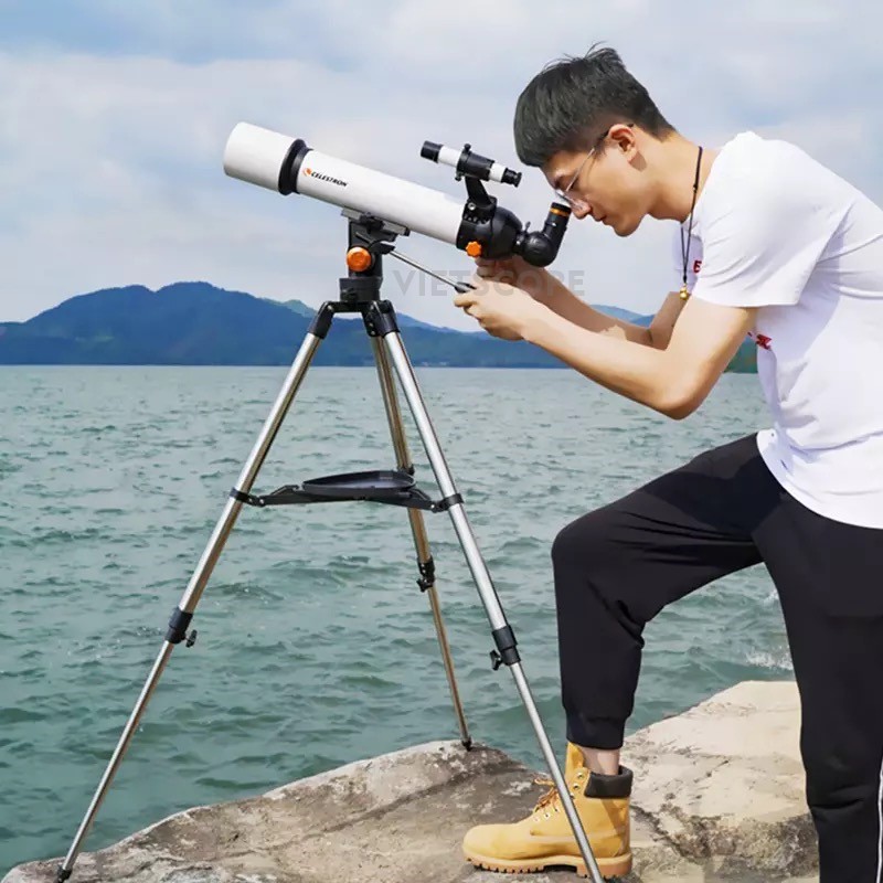 Kính thiên văn khúc xạ Celestron SCTW 70 - 705A Libra tặng kèm túi đựng và kẹp điện thoại