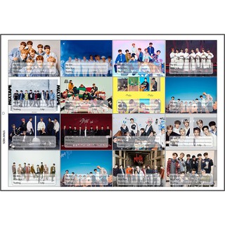 nhãn vở stray kids NV53 hoạt hình có keo dán sẵn giá lẻ 1 tờ 16 nhãn idol thần tượng