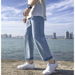 Quần jean baggy nam basic xanh sáng siêu hot - sp39