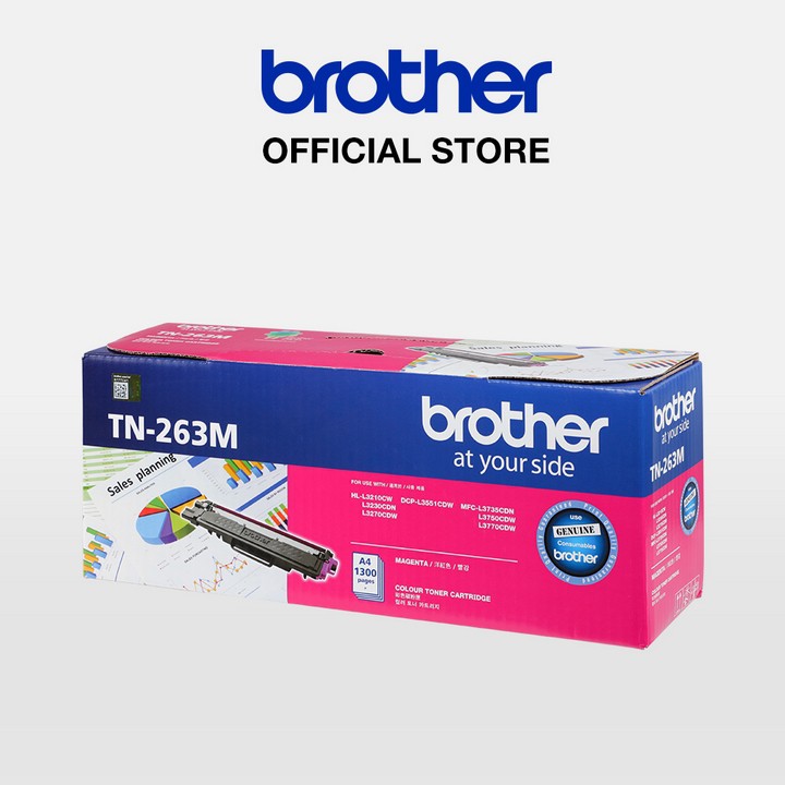 Mực in laser màu Brother TN-263M (hồng) cho máy in HL-L3230CDN/ DCP-L3551CDW