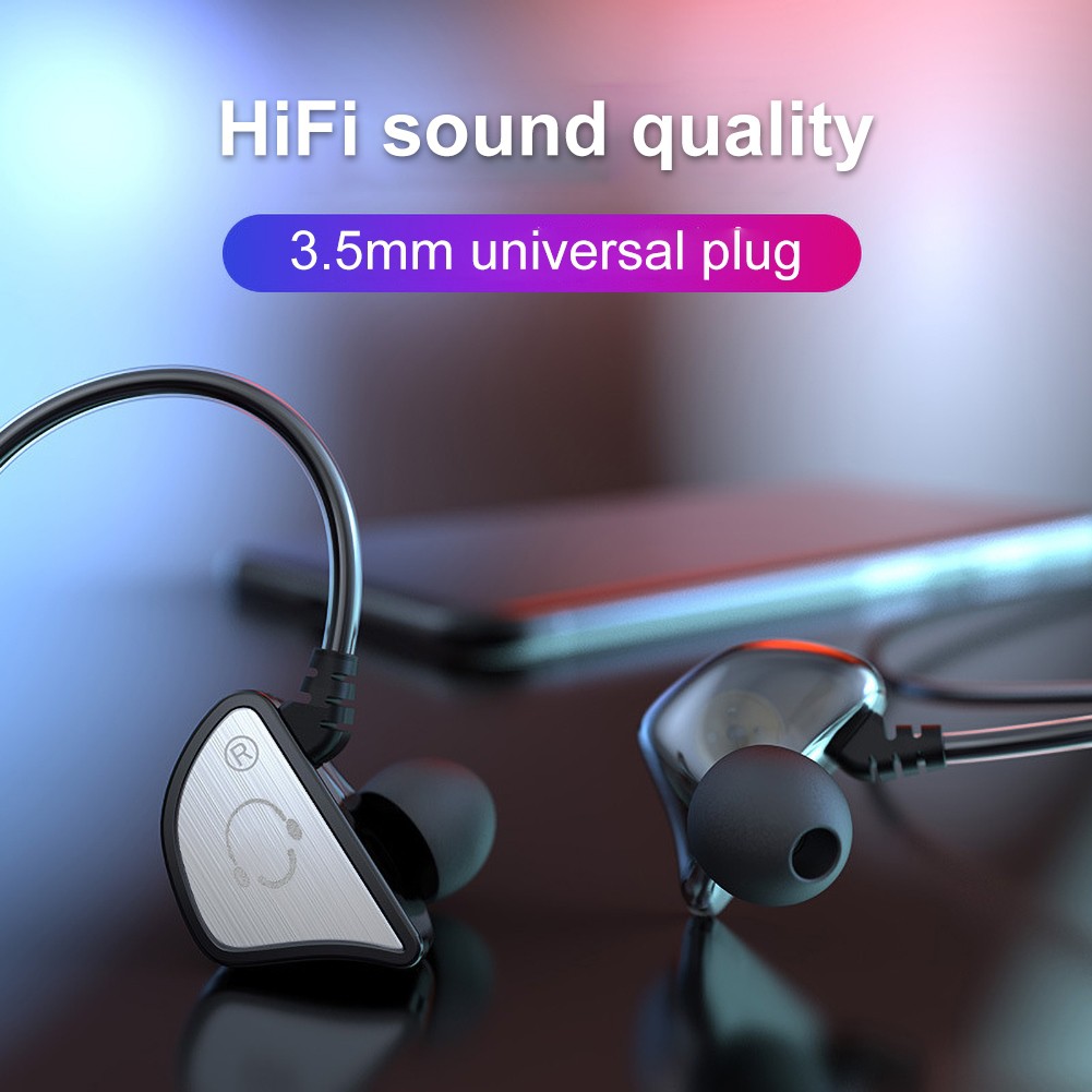 Tai Nghe Nhét Tai Thể Thao Hel + Q3 4 Lõi Kép Âm Thanh Hifi