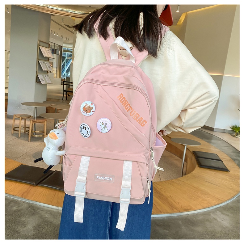 Ba Lô Đi Học Cỡ Lớn Phong Cách Hàn Quốc Cổ Điển Thời Trang