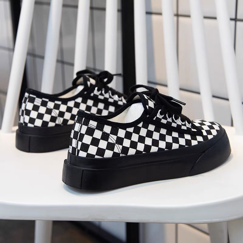 (THANH LÝ) Giày nữ thời trang kẻ ô vuông loại 1