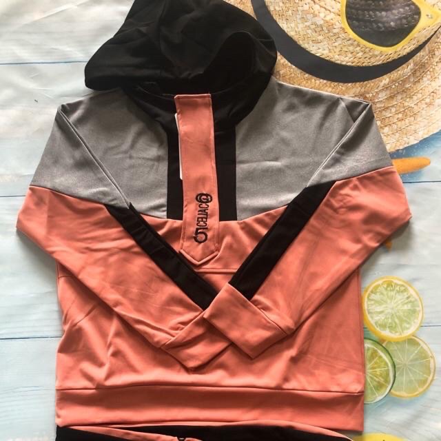 Bộ thể thao nữ phối màu Hồng ghi | BigBuy360 - bigbuy360.vn