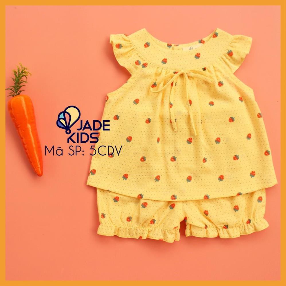 Bộ sát nách trái dâu 🍓🍓 màu vàng thô đũi siêu mát 100% cotton