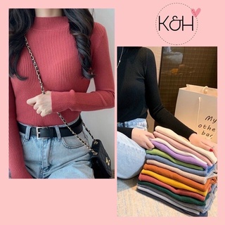 Áo len tăm cổ 3 phân nữ chất đẹp