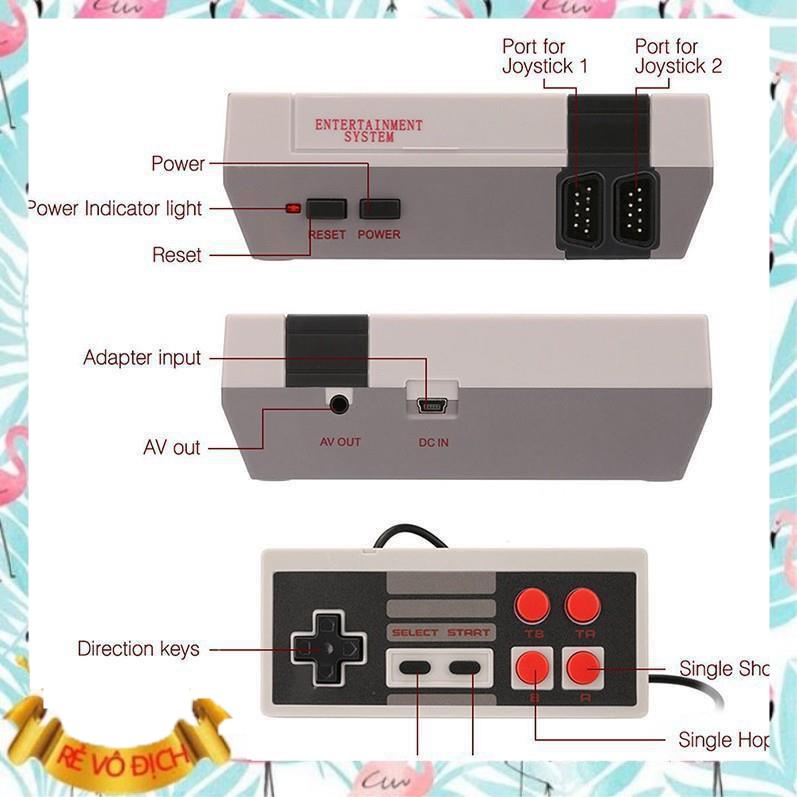 Máy chơi game cổ điển mini 620 trò Kèm 2 bộ tay game cho 2 người_SUPER NES Classic Phiên Bản Máy SNES