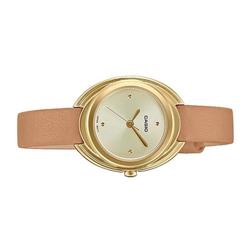 Đồng hồ nữ chính hãng casio Anh KhuêLTP-E166GL  dây da - có tem chống hàng giả