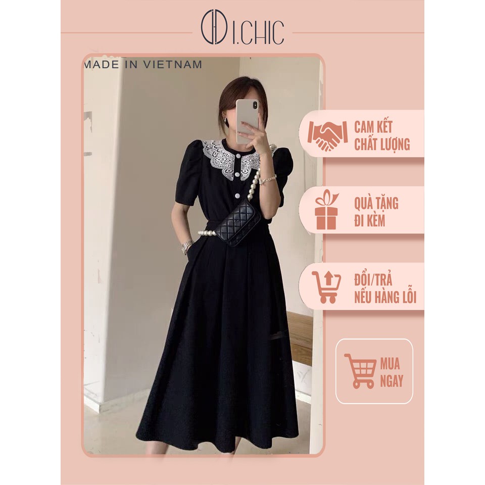 ICHIC fashion - Set Áo Phối Ren Sang Chảnh Và Chân Váy Xòe Hot 2021 - Mã S21015