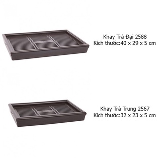 Khay trà dùng đựng đồ dùng trong uống trà ấm chén nhựa song long 2567- 2588
