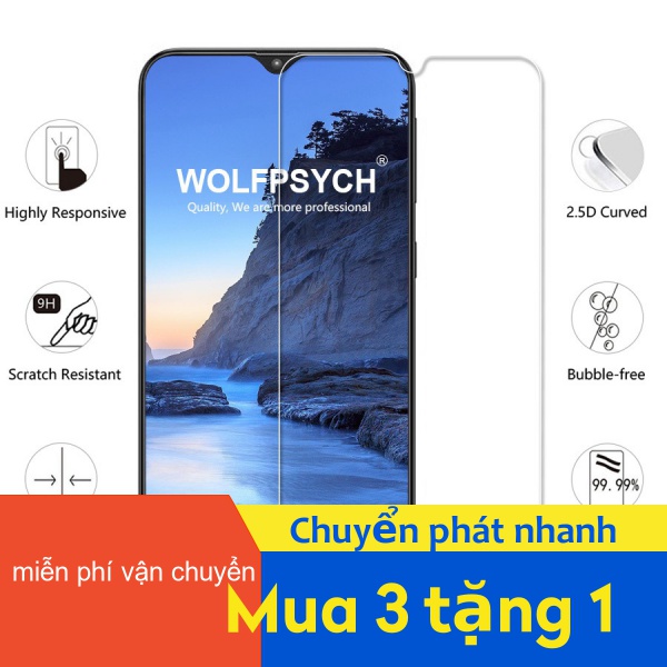 Miếng dán cường lực bảo vệ cho điện thoại OPPO R7 R7S R9 R9S R11 R11S R15 Realme C2 3 3i Reno Z 2Z 5 Pro Plus