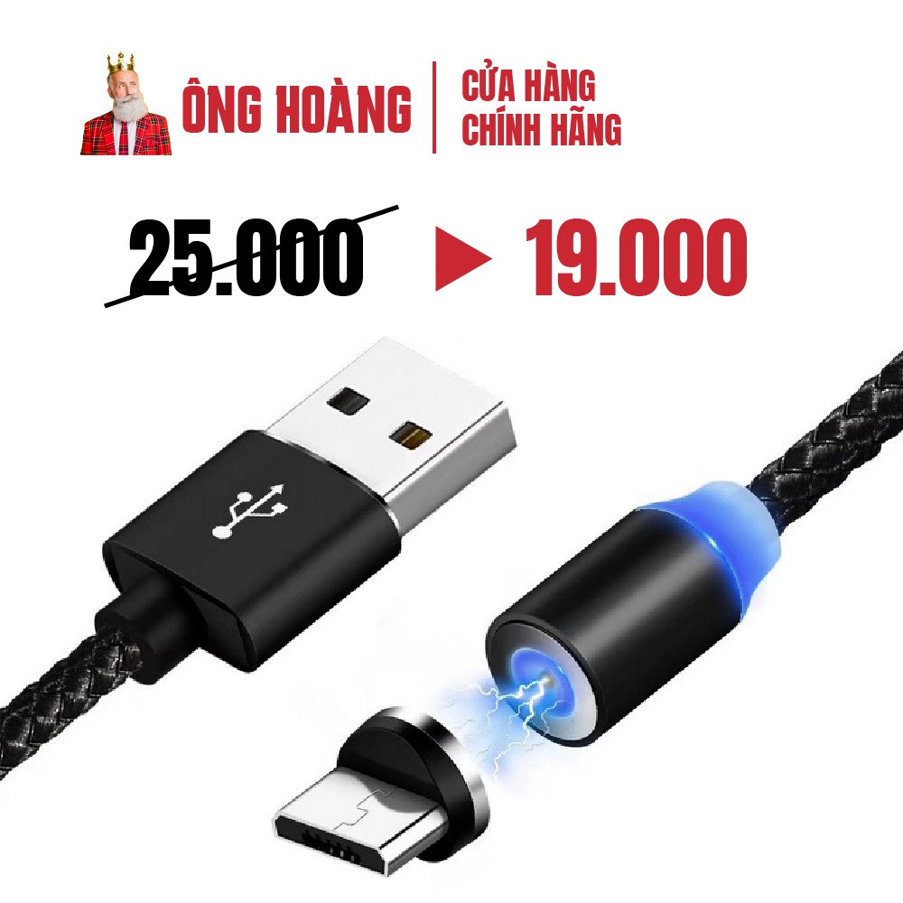 Dây sạc nam châm, cho mọi dòng điện thoại. chống đứt, bọc dù