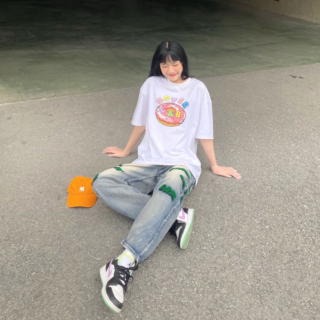 Áo thun tay lỡ ❤️ Áo phông Unisex COVER form rộng Freesize dành cho nam nữ Molly Fashion