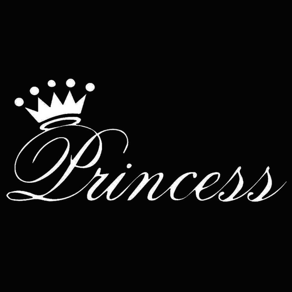 Đề Can Phản Quang Hình Vương Miện Công Chúa Trang Trí Xe Hơi