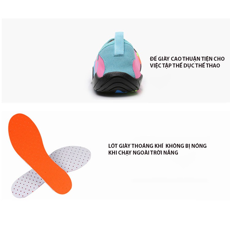 Giày đi biển đi bơi cho trẻ em chống trơn trượt, bảo vệ chân - Đế cao su, có lỗ thoát nước