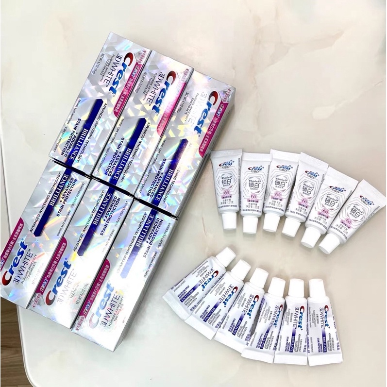 Kem đánh răng trắng răng CREST 3D White Brilliance làm trắng răng vượt trội hàng chuẩn công nghệ Hoa Kỳ