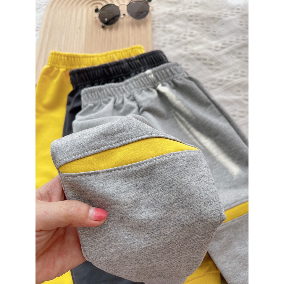 Bô quân áo bé trai dài tay chất liệu da cá ấm áp cho bé 10-20kg, bộ quần áo dài tay thể thao cho bé