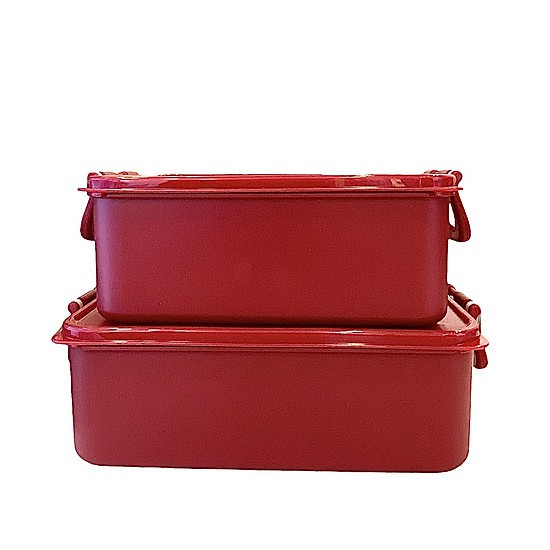 Hộp bảo quản thực phẩm ngâm muối dưa kim chi kín khí kín nước Tupperware, dung tích lớn, ngăn thoát mùi tay cầm tiện lợi