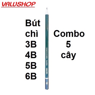 Bút chì gỗ mỹ thuật 3B 4B 5B 6B Deli sản phẩm chính hãng
