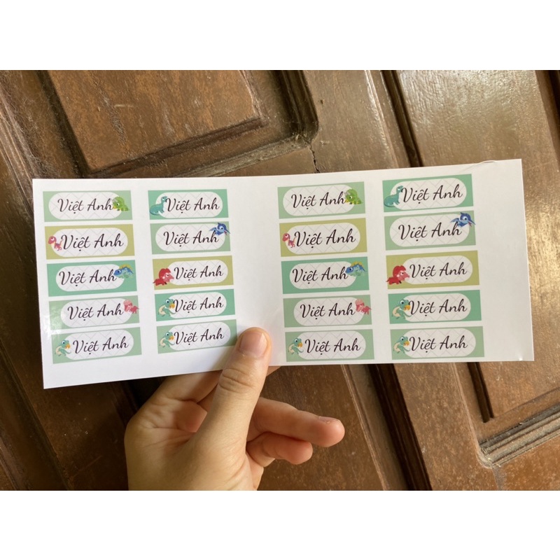 Sticker dán đồ dùng học tập