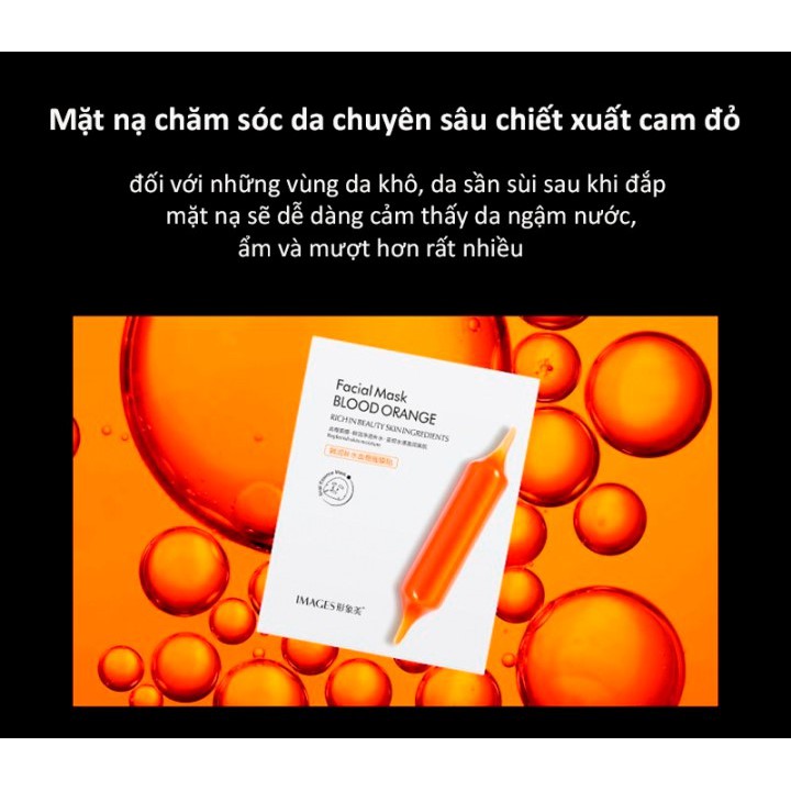 Mặt Nạ Giấy Dưỡng Trắng Da Nội Địa Trung IMAGES Chiết Xuất Cam Đỏ Mask MN02 25ml | BigBuy360 - bigbuy360.vn