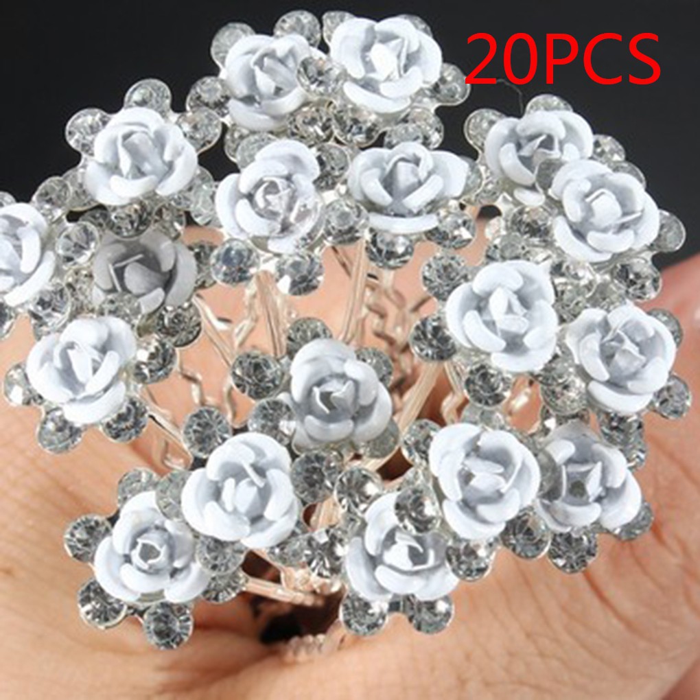 Set 20 kẹp tóc hình hoa hồng cho cô dâu