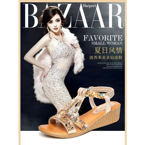 Giày Sandal Cao Gót Đế Mềm Đính Đá Chống Trượt Thời Trang Mùa Hè Dành Cho Bạn Nữ 2022