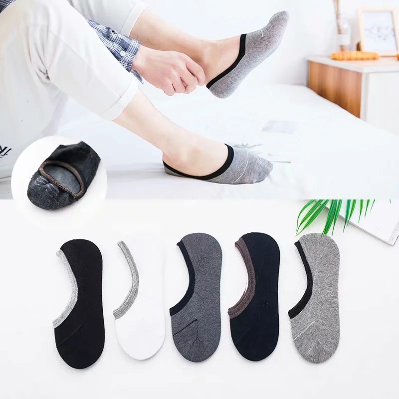 Vớ cổ thuyền màu trơn mềm mại thoải mái phong cách Hàn Quốc cho nam và nữ