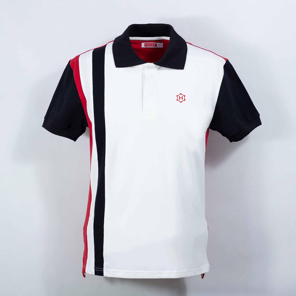 Áo thun Polo Havias kẻ sọc phối nhiều màu thanh lịch vải Cotton 100%