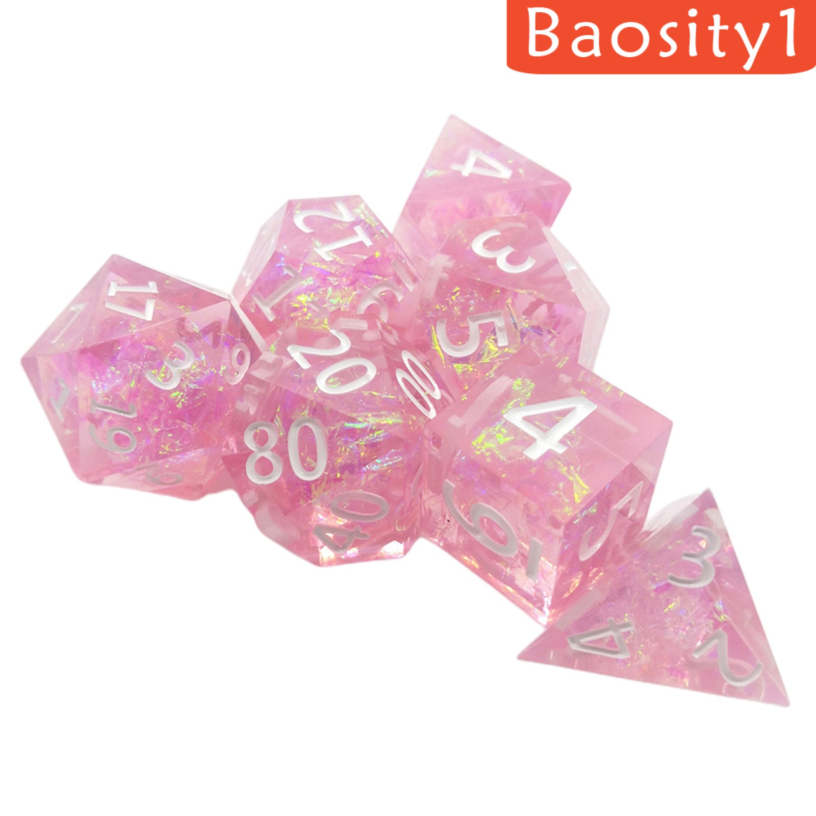 7 Xúc Xắc Đa Diện Dnd Mtg Rpg Polyhedral D4 D6 D8 D10 D12 D20