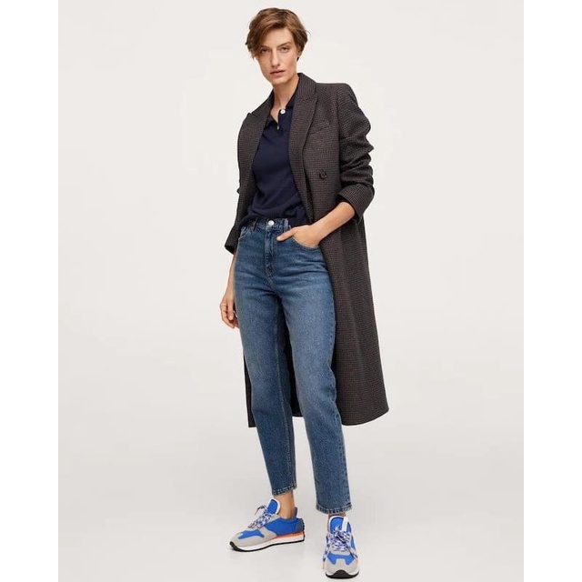 Quần jean 9 TẤC BigSize phom Baggy / boyfriend co dãn mạnh, lưng cao, màu xanh đậm was râu mèo 4204 MLJ hottrend