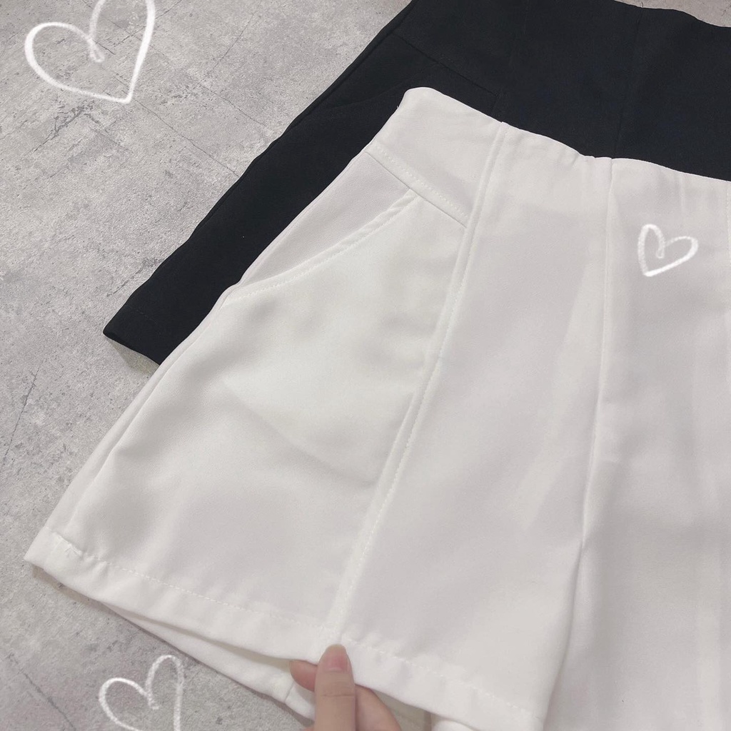 Quần đùi kaki nữ FM Style giả váy lưng cao ống rộng cao cấp phong cách Hàn Quốc hiện đại trẻ trung 220130503