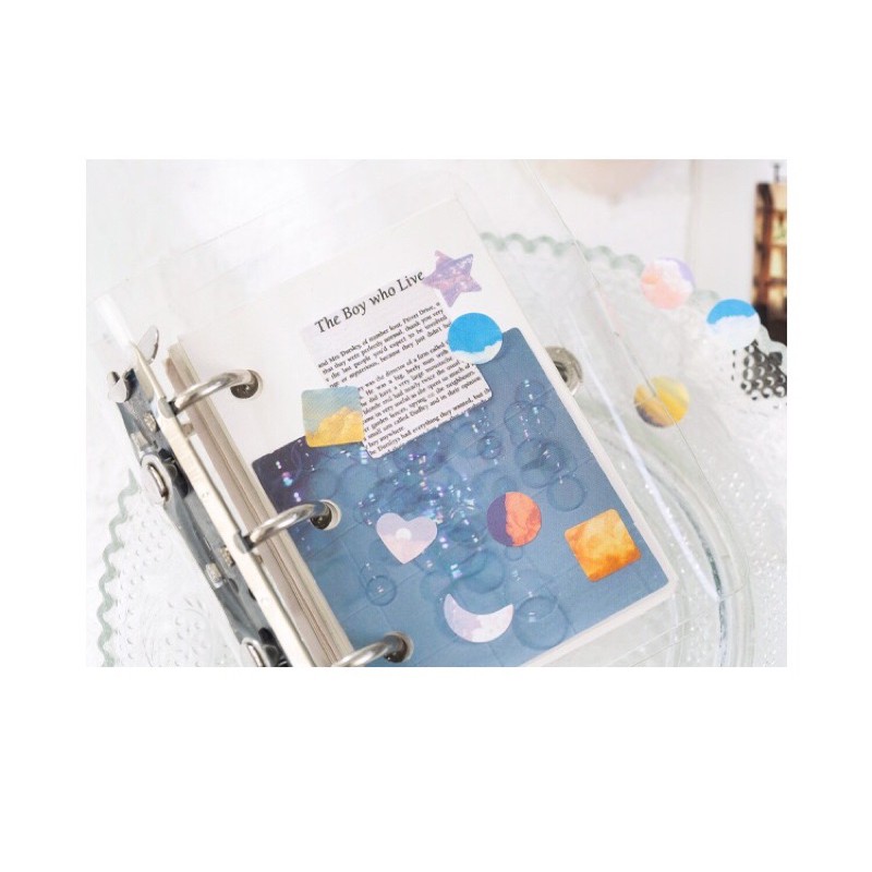 Set 6 tấm sticker 228 miếng dán hình mây trời lãng đãng