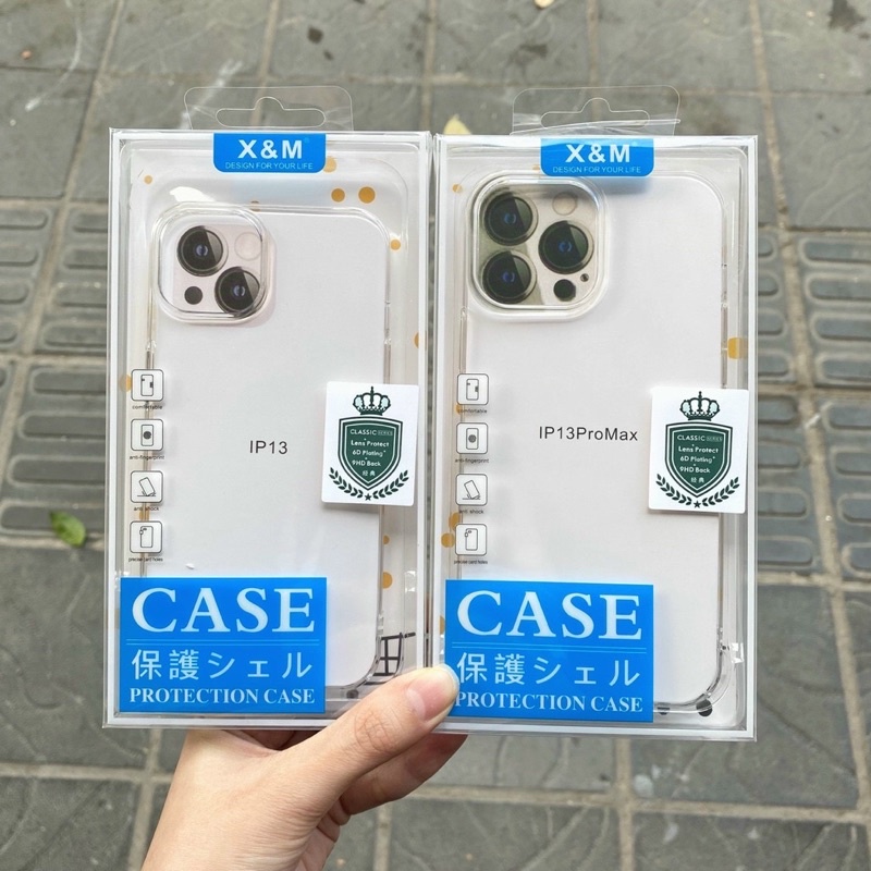 Ốp Lưng Trong Suốt Không Ố Màu Iphone 14,14 Pro,14 Pro Max 13,13 Pro,13 Pro Max,12,12 Pro,12 Pro Max,11 Pro Max Hãng X&M