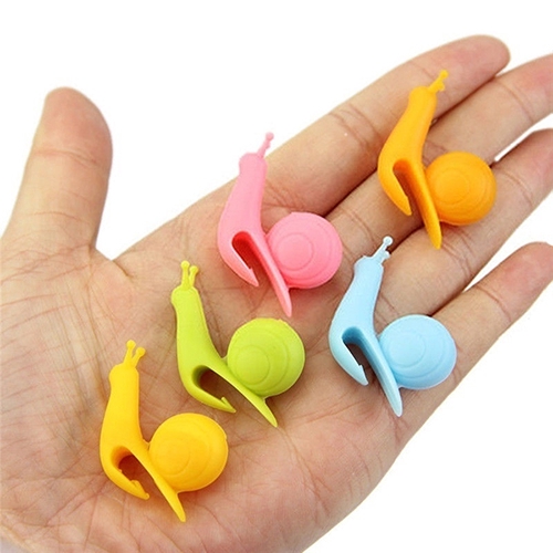 Bộ 3 Giá Giữ Túi Lọc Trà Walfos Hình Ốc Sên Bằng Silicone Dẻo