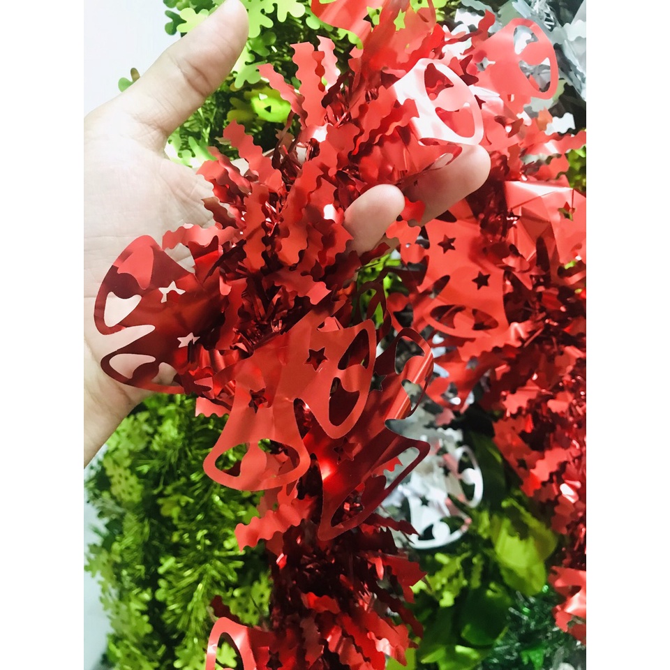 Dây đuôi chồn kim tuyến Noel cỡ lớn - đường kính 6 cm - VPP Brendo