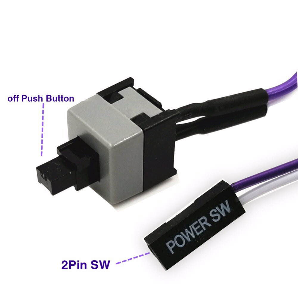 Nút nguồn máy tính gắn ngoài, bật tắt Power cho PC dài 50cm cắm main