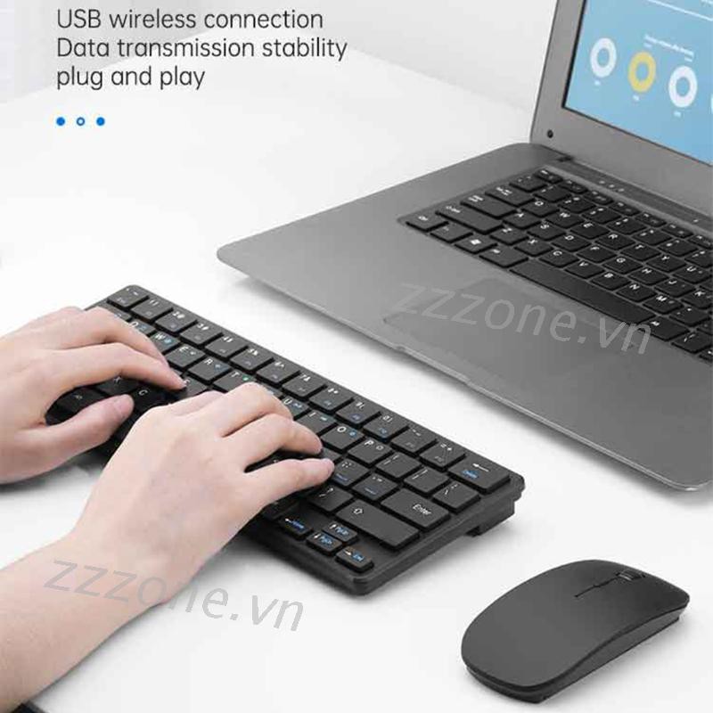 Combo Bàn Phím + Chuột Không Dây 2.4g 1200dpi Cho Laptop / Pc