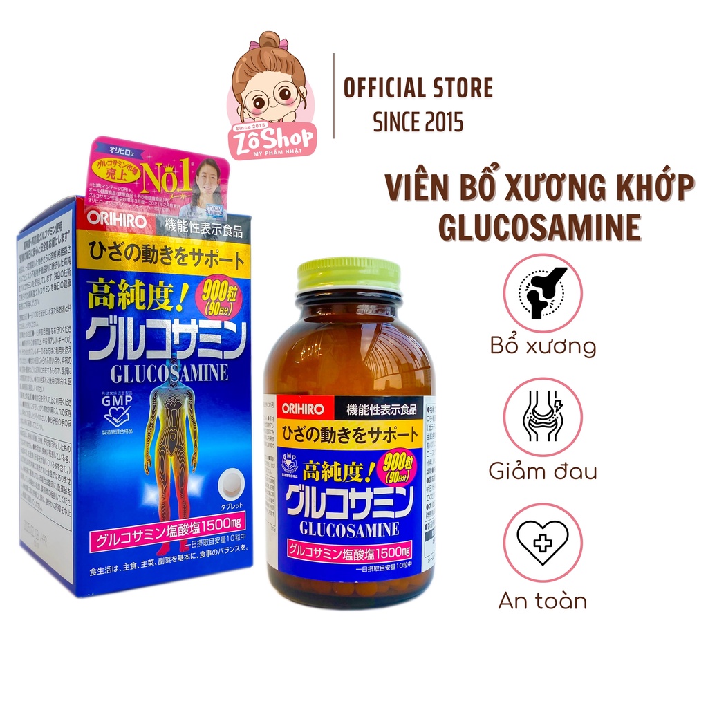 Viên Glucosamine Orihiro 1500mg Giảm Đau, Bổ Xương Khớp